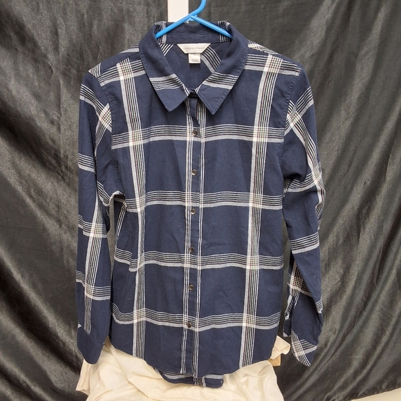 Christopher & Banks Plaid Color Long Sleeve T Shirt  Size Medium - Picture 10 of 12